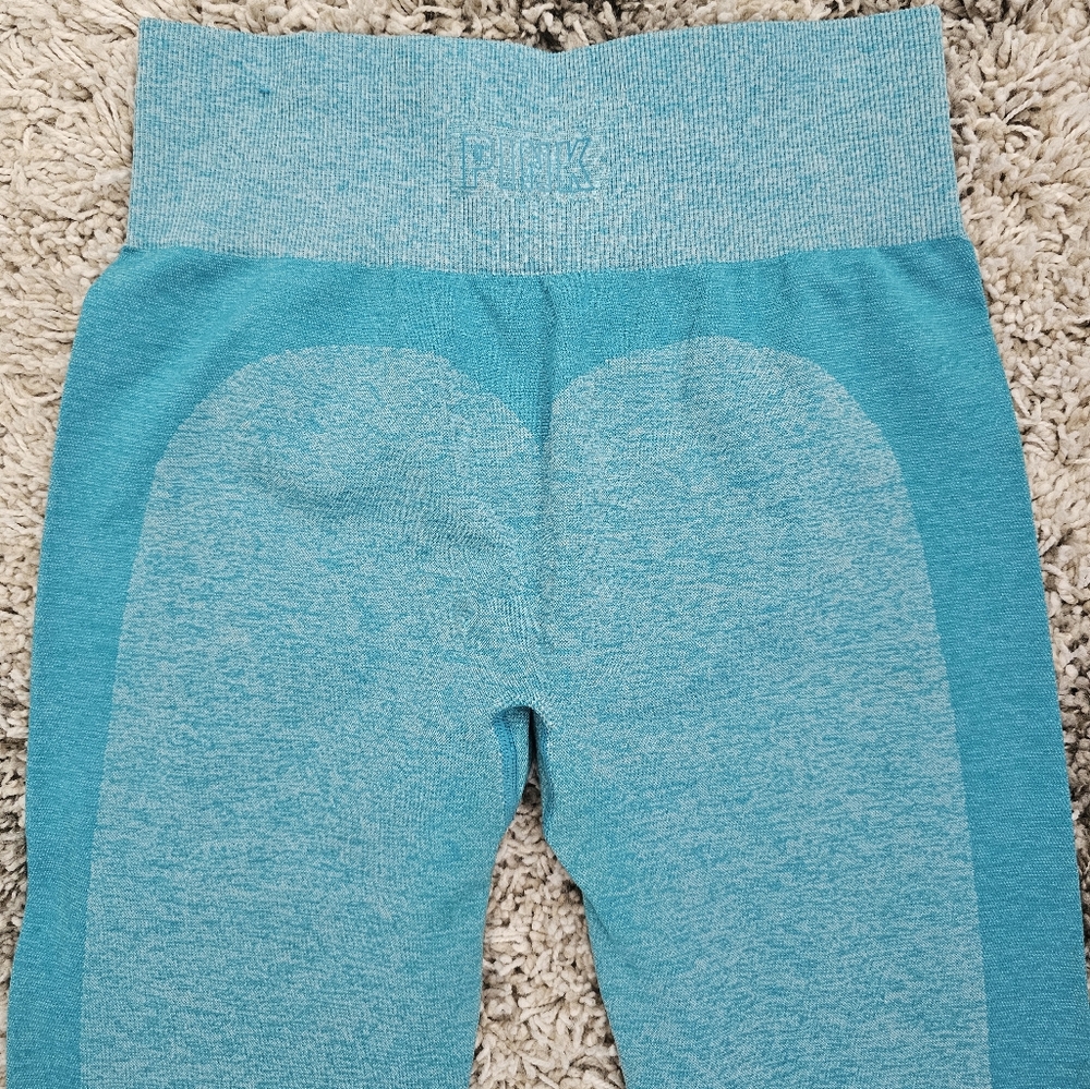 Women's Medium Victoria's Secret PINK Blue Seamless Leggings